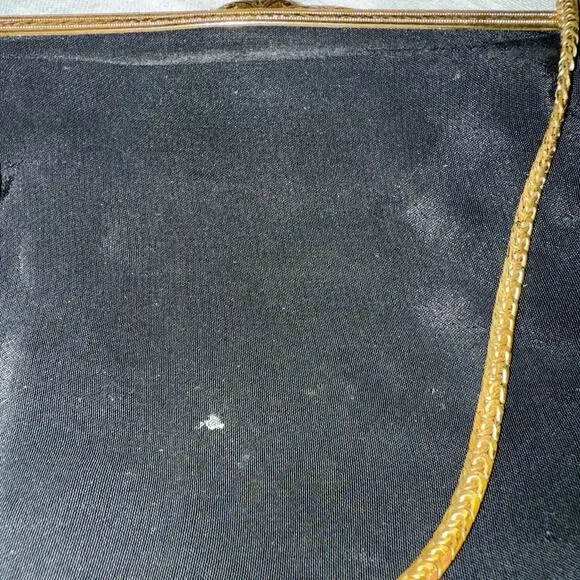 Vintage Petit Point Evening Bag β’ Ornate Clasp β’ Floral Front β’ 8.5β Wide - Picture 8 of 13